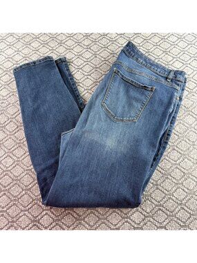 Eunina Distressed Denim Low Rise Maxwell Skinny Regular Jeans Size 3XL